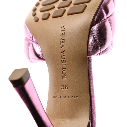 Bottega Veneta Metallic Nappa Reflection Matelasse Padded Mule Sandals 38 Azalea 7 of 7