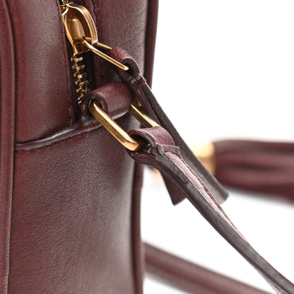 Saint Laurent Lambskin Monogram Lou Camera Bag Burgundy 14 of 14
