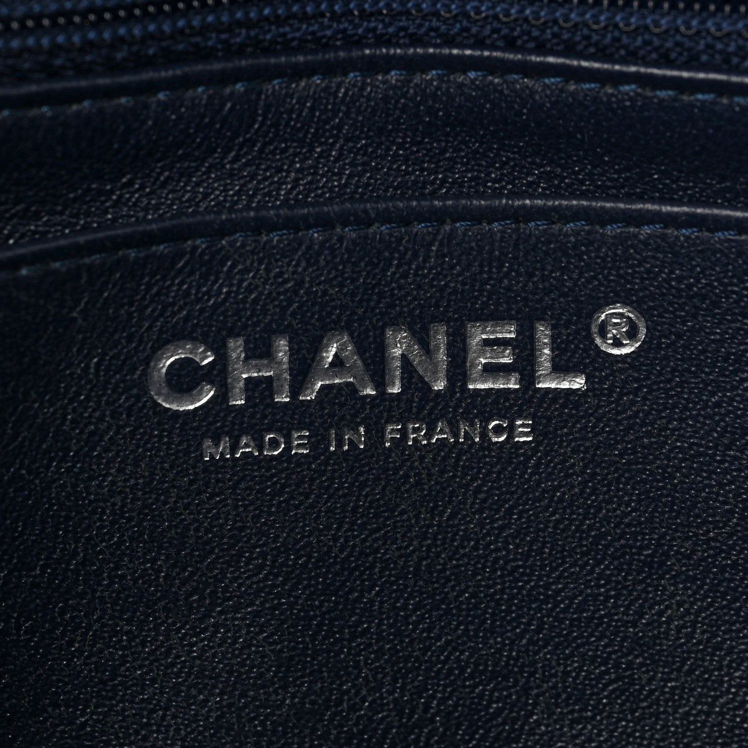 Chanel Lambskin Quilted Mini Rectangular Flap Dark Navy Blue 5 of 6