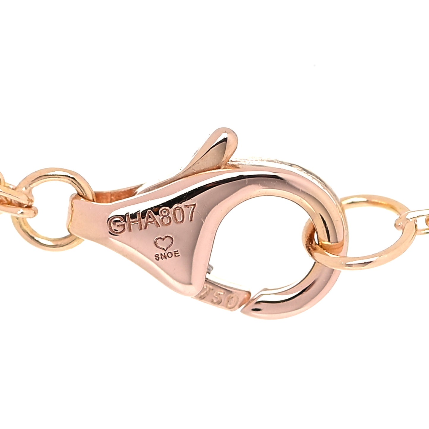 18K Pink Yellow White Gold Trinity Double Chain Pendant Necklace