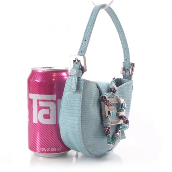 Lizard Snakeskin Flap Mini Handbag