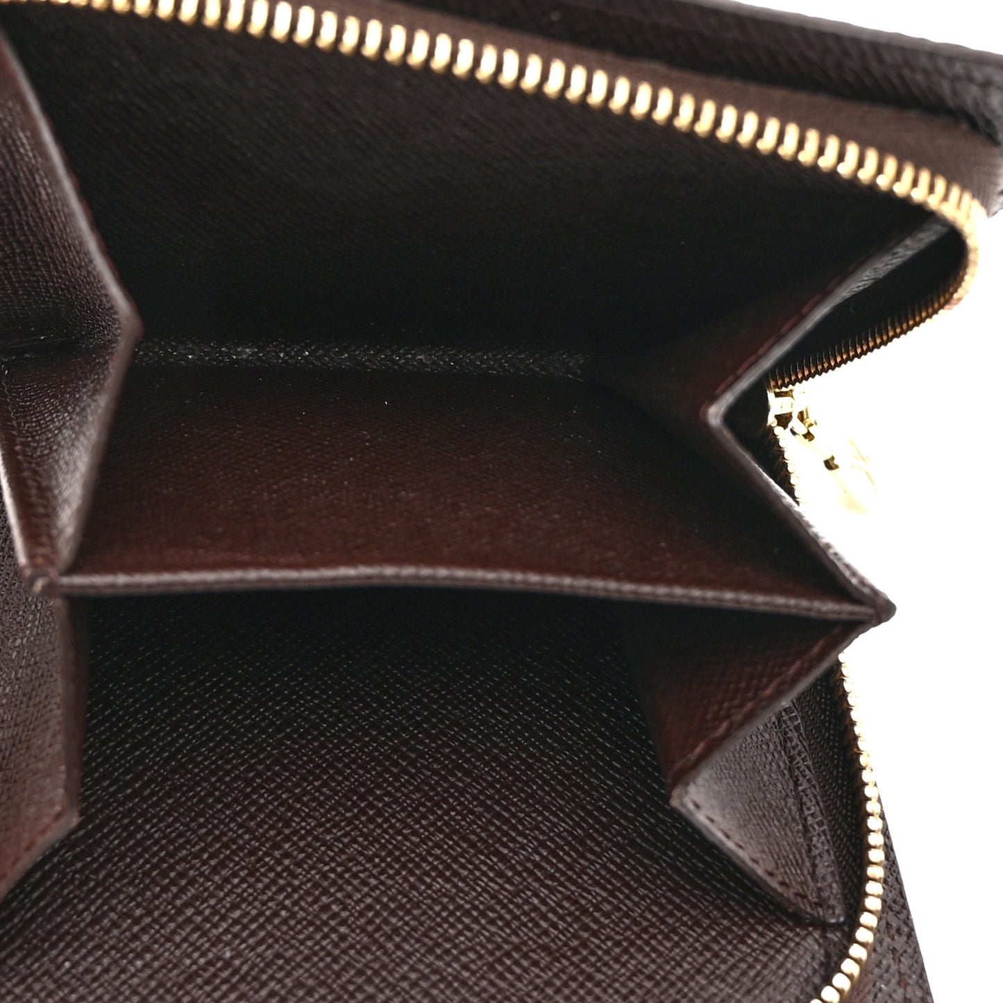 Damier Ebene Zippe Zipped Compact Wallet