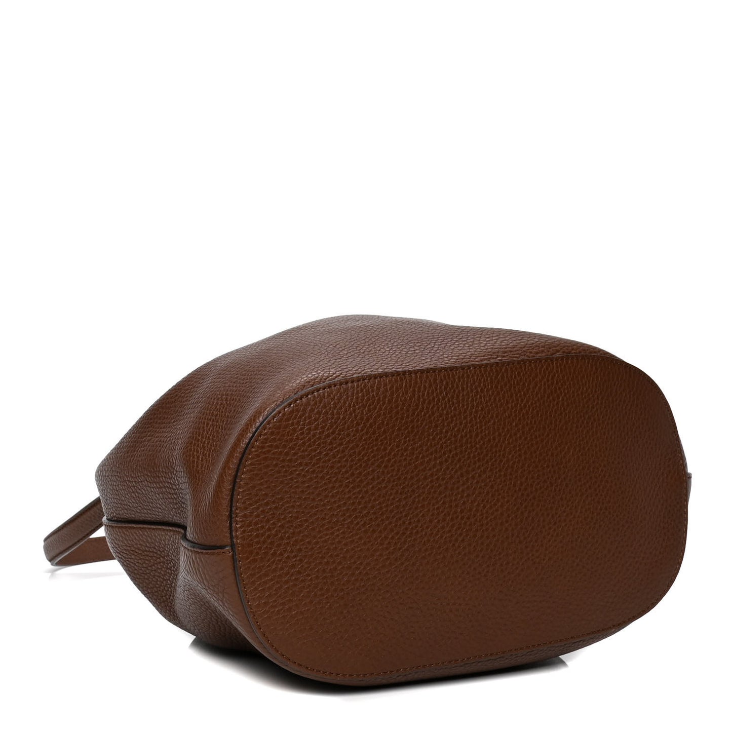 Calfskin Medium Lady Tassel Bucket Bag Nut Brown