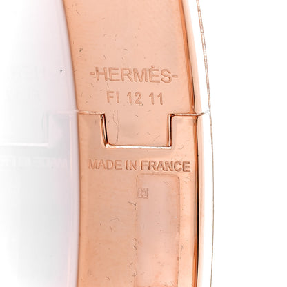 Hermes Enamel Narrow Clic Clac H Fusion Bracelet PM Rose Candeur Jaune Tennis 4 of 4