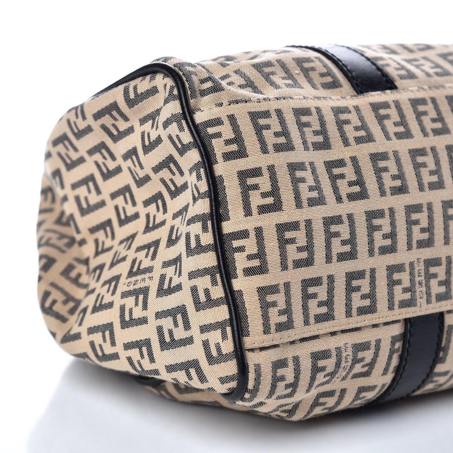 Zucchino Vitello Shoulder Bag Beige Black