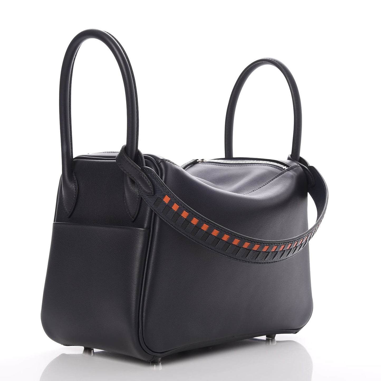 Swift Epsom Lindy 26 Tressage De Cuir Bleu Indigo Noir Terre Battue