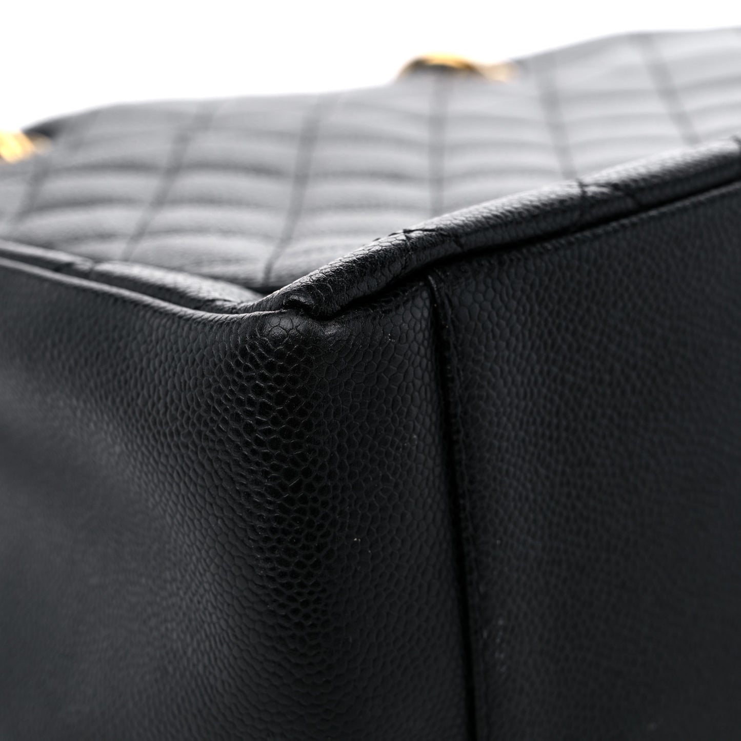 Caviar Quilted Grand Shopping Tote GST Black