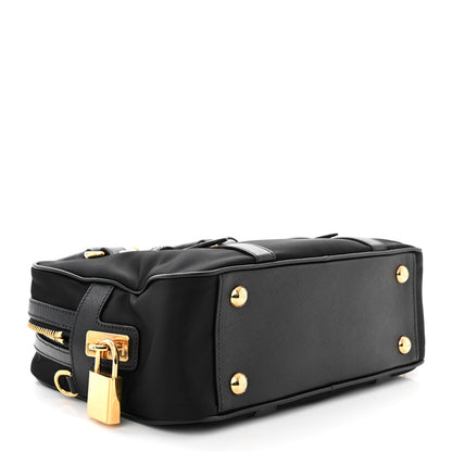 Prada Tessuto Nylon Saffiano Bauletto Black 4 of 14