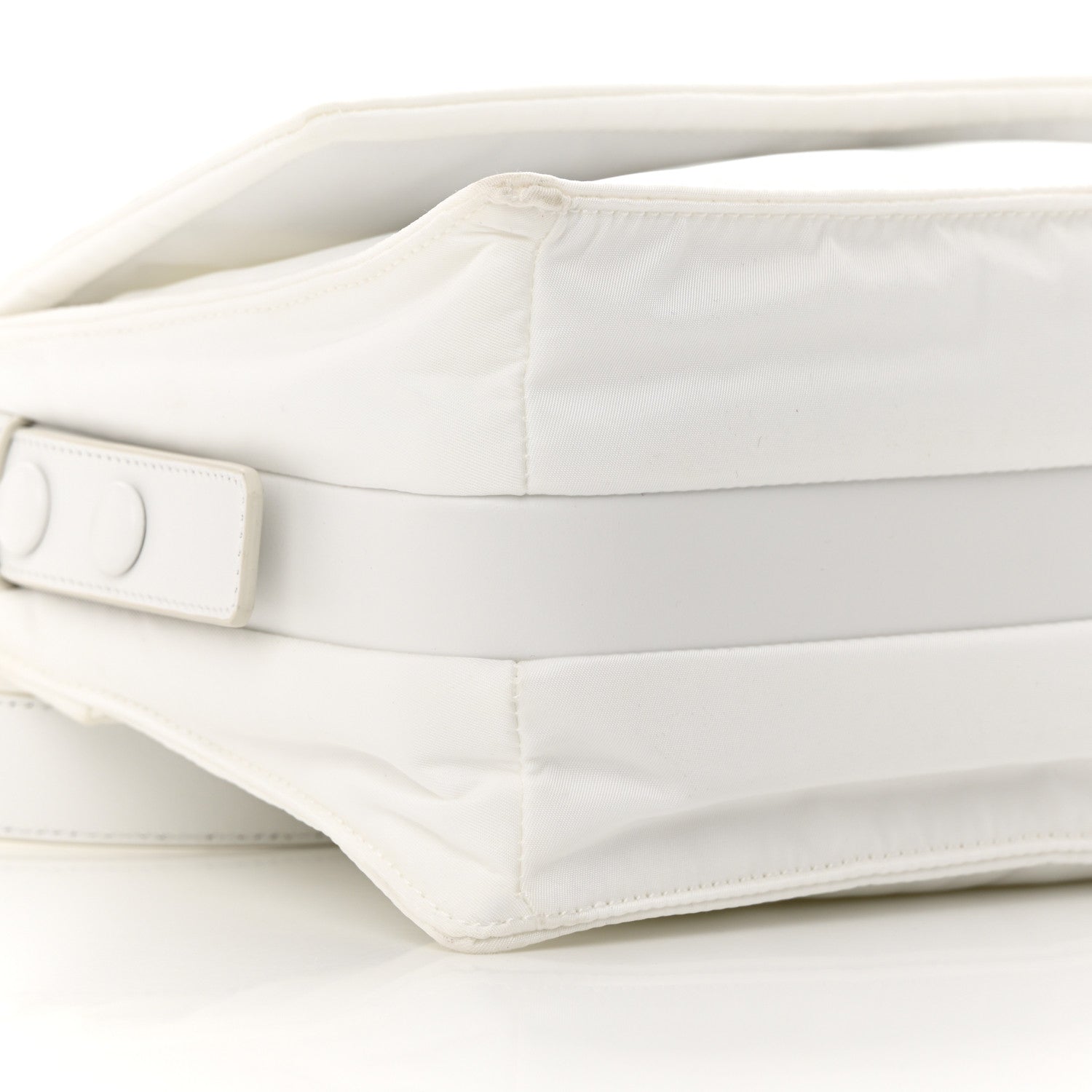 Prada Re-Nylon Vitello Padded Small Flap Shoulder Bag White 10 of 16