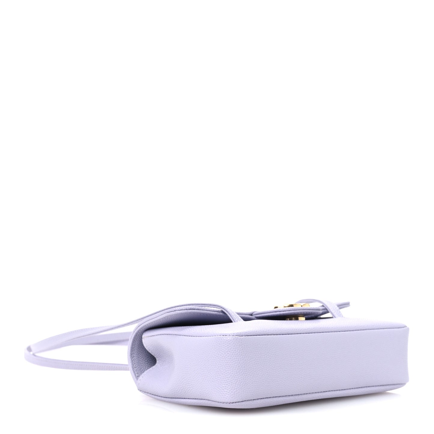 Shiny Caviar Mini Preppy Coco Shoulder Bag Purple