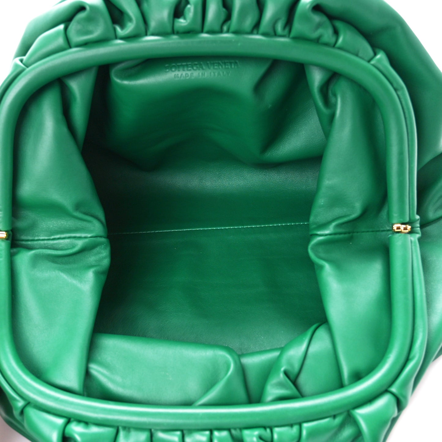 Smooth Butter Calf The Pouch Oversized Clutch Racing Green
