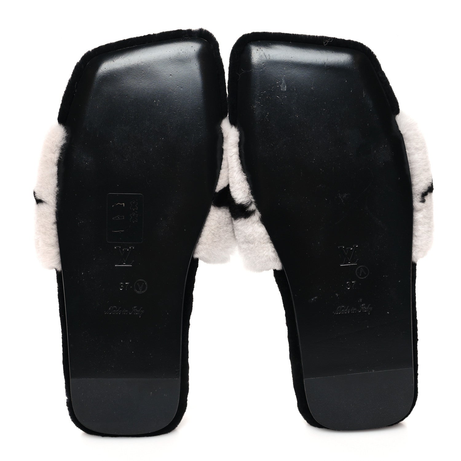 Louis Vuitton Fur Mink Fay Flat Mules 37 Ecru White 5 of 8