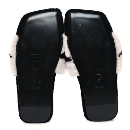 Louis Vuitton Fur Mink Fay Flat Mules 37 Ecru White 5 of 8