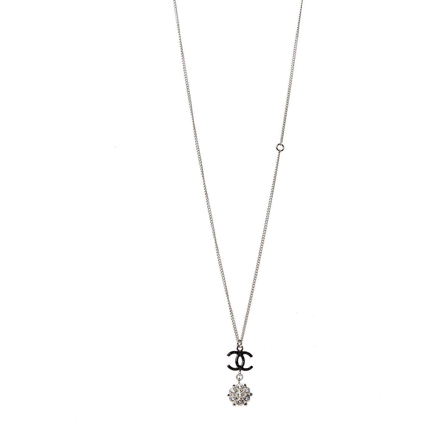 Crystal Resin CC Drop Pendant Necklace Gold