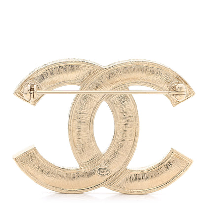 Chanel Metal Crystal CC Brooch Gold 3 of 5