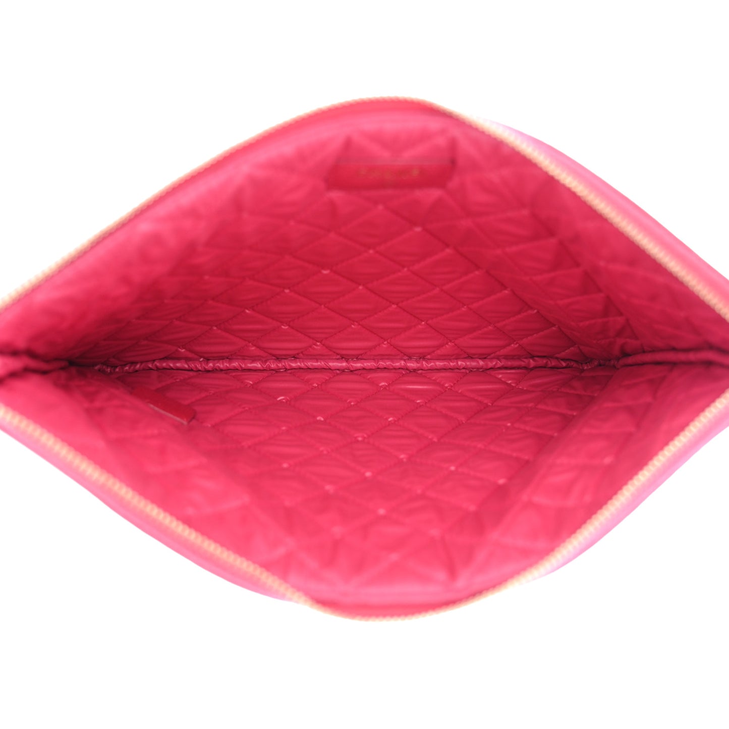 Caviar Quilted Medium Boy Cosmetic Case Dark Pink