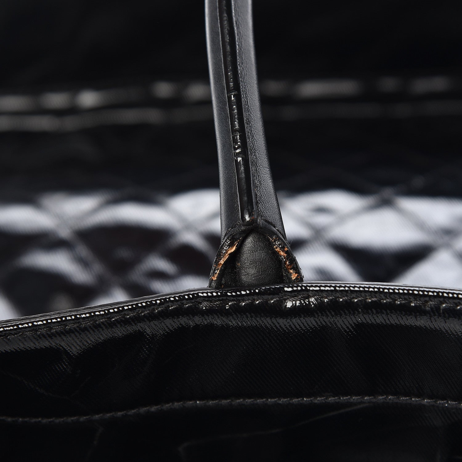 Chanel Calfskin Coated Canvas Quilted Tote Black 9 of 19