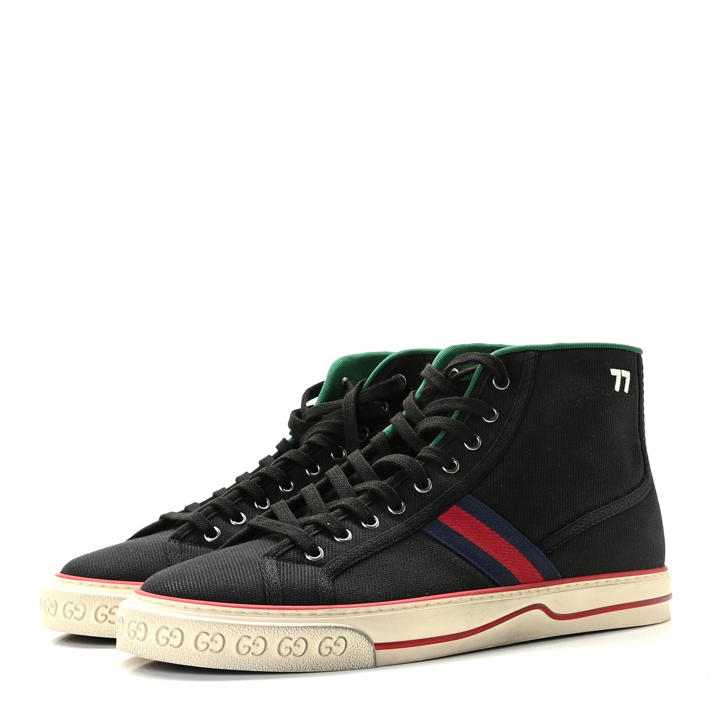 Canvas Web Mens 1977 Tennis High Top Sneakers 11 Black