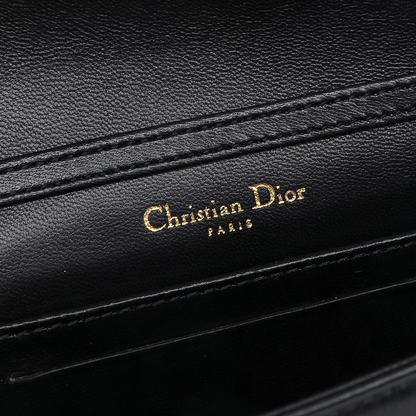 Lambskin Studded Micro Diorama Flap Bag Black