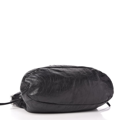 Chanel Tweed Lambskin Drawstring Tweedy Tote Black 4 of 10