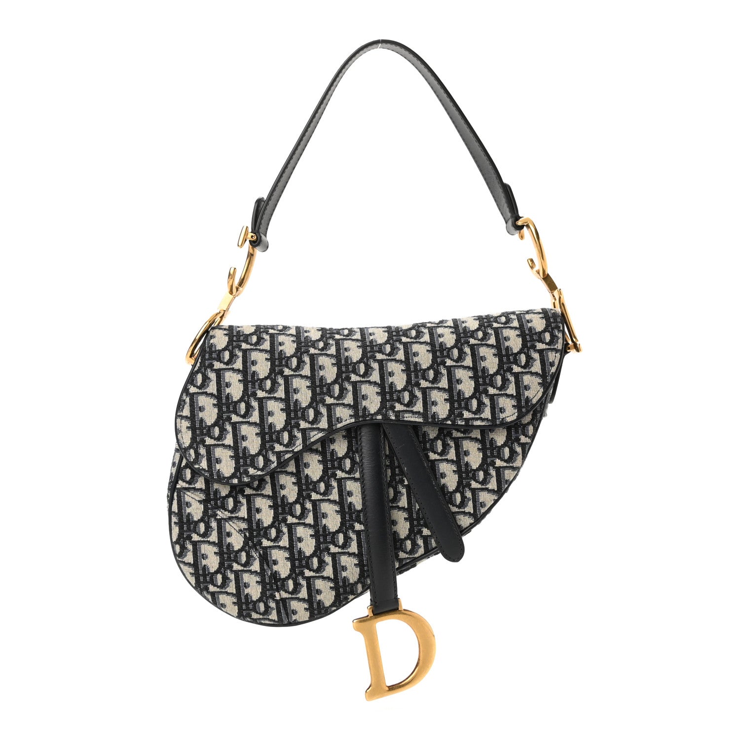 Christian Dior Oblique Saddle Bag Blue 1 of 12