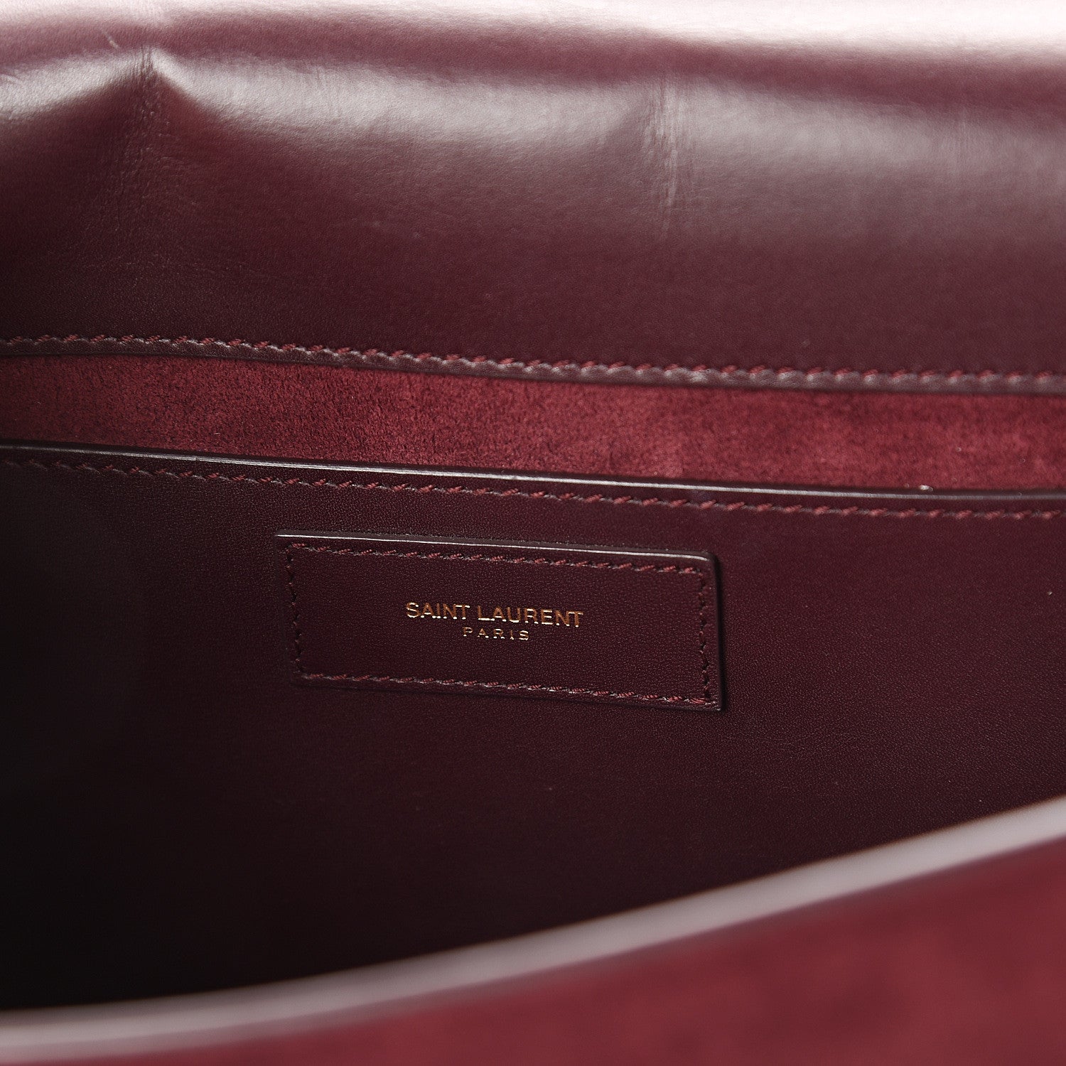 Saint Laurent Suede Medium Betty Burgundy 5 of 7