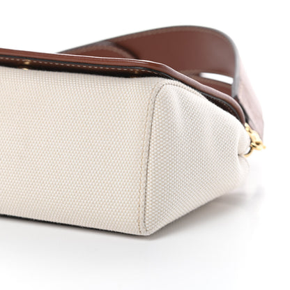 Burberry Cotton Canvas Horseferry Print Small Crossbody Bag White Tan 10 of 12