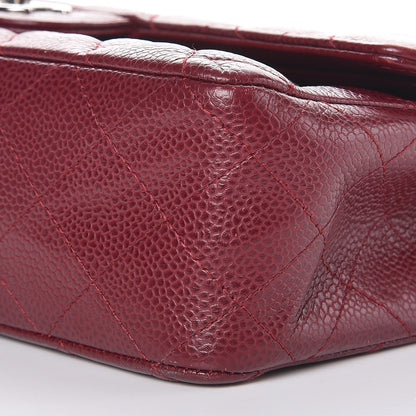 Chanel Caviar Quilted Medium Double Flap Dark Red 7 of 11