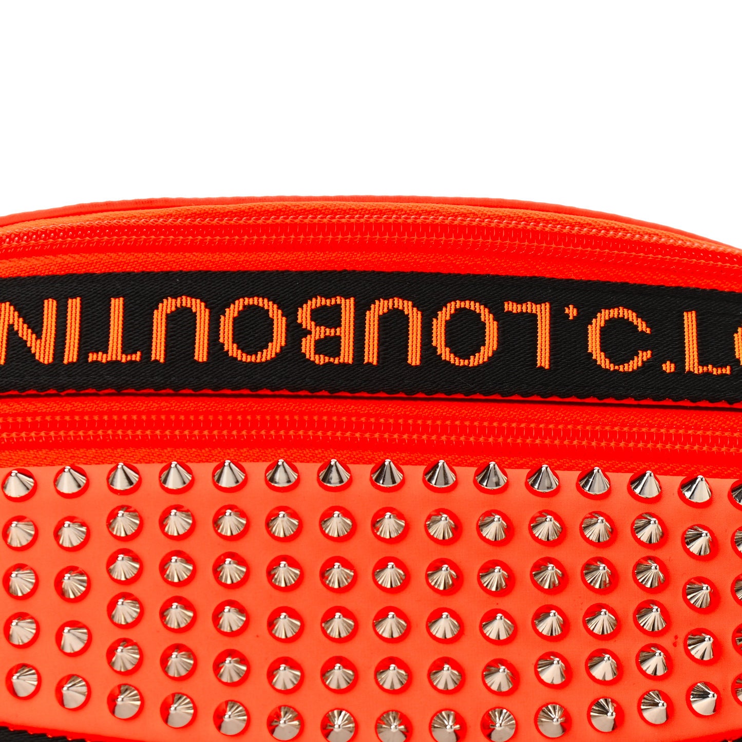 Calfskin Spiked ParisnycBelt Bag Orange