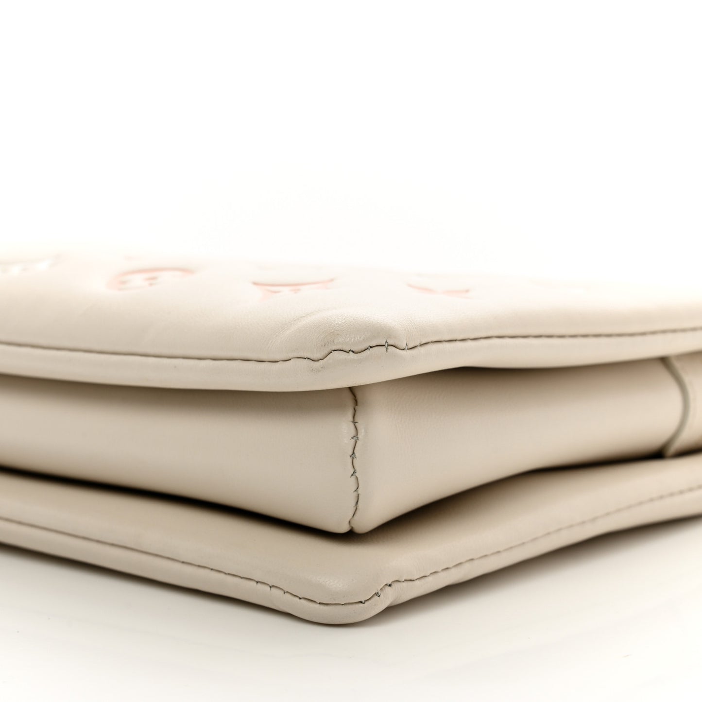 Lambskin Embossed Monogram Coussin PM Natural Creme