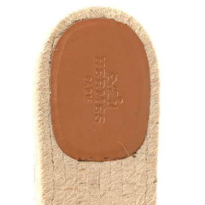 Hermes Nappa Famosa Espadrille Sandals 38 Naturel 8 of 9