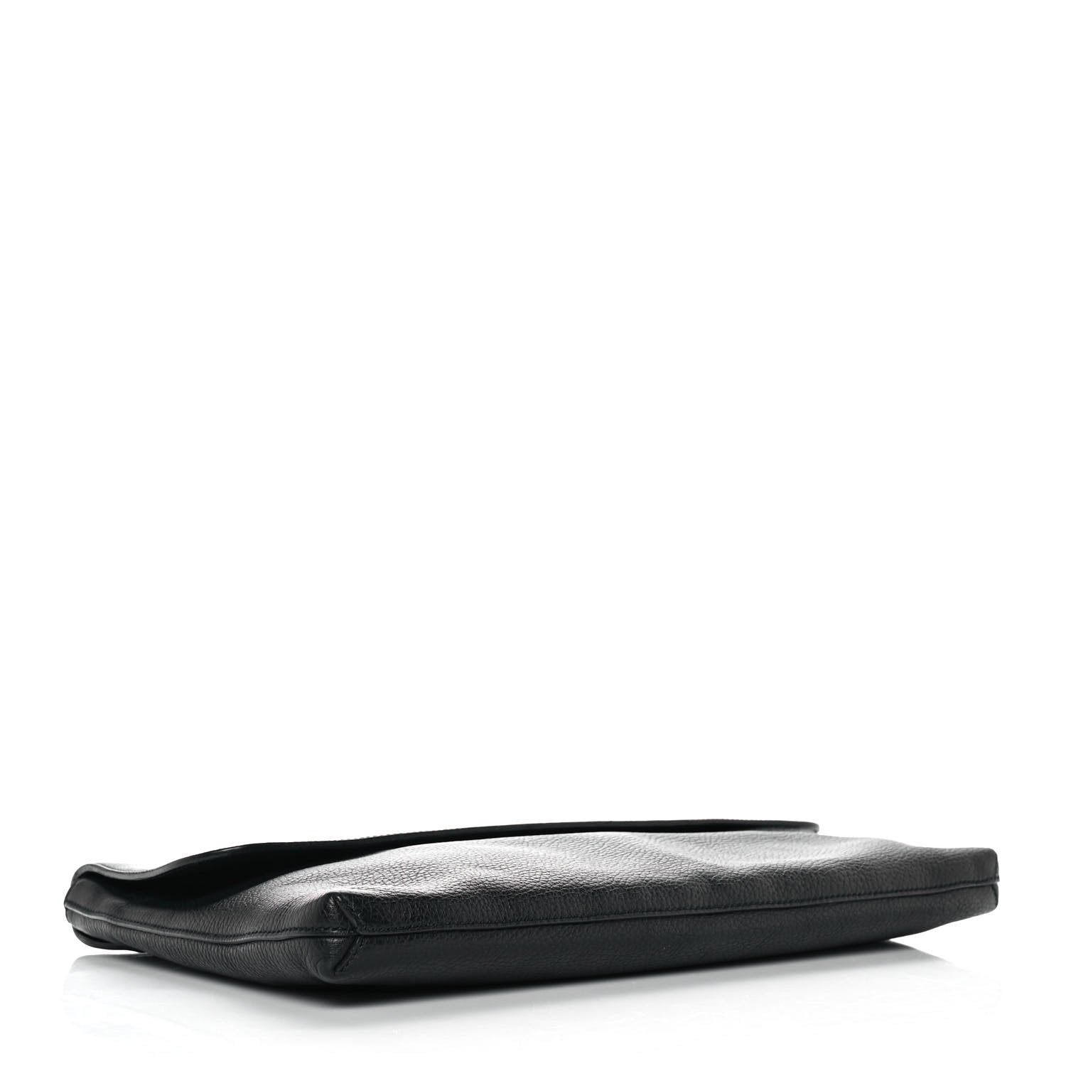 Gucci Pebbled Calfskin Large Portfolio Clutch Black 4 of 9