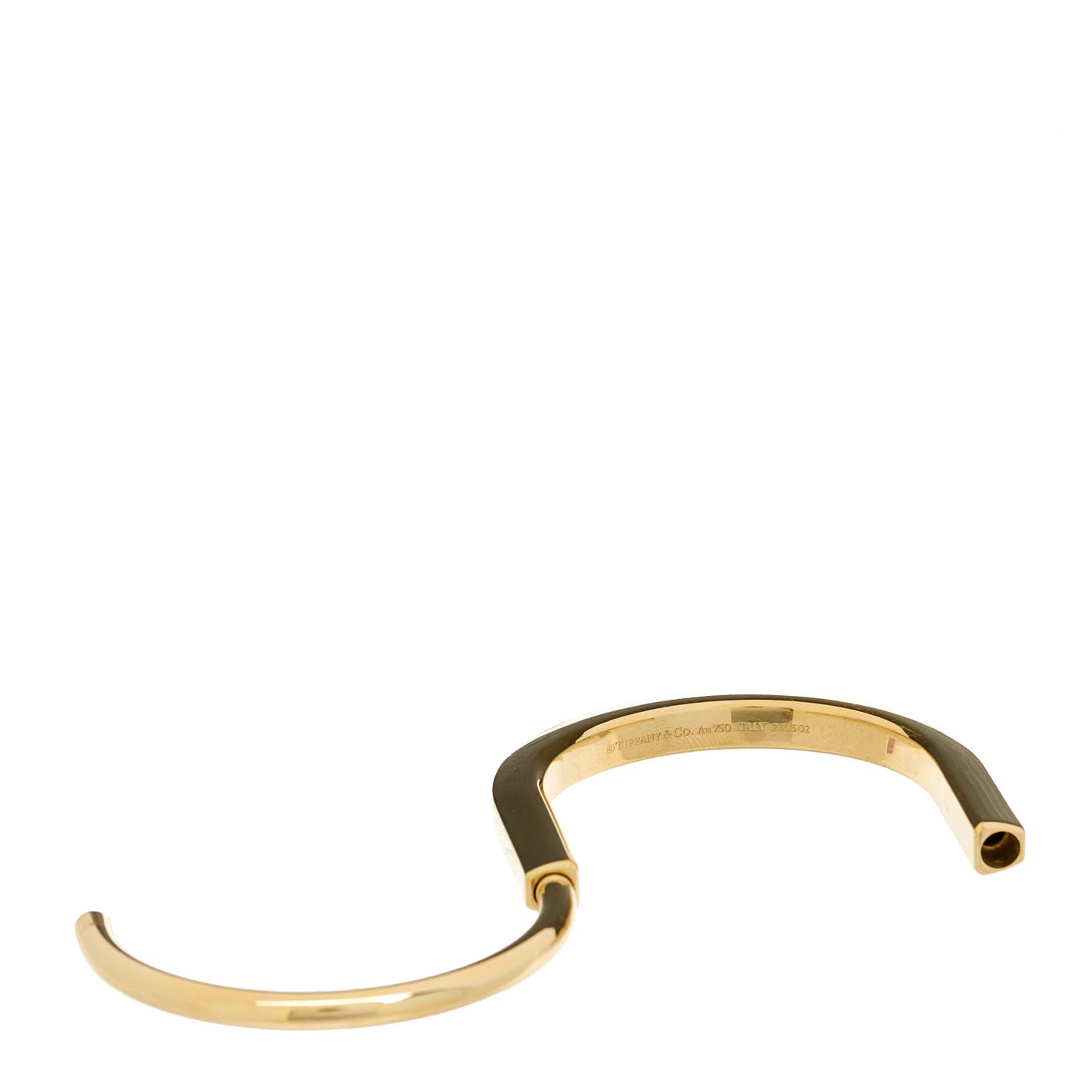 18K Yellow Gold Tiffany Lock Bangle Bracelet