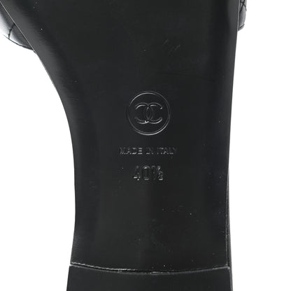 Chanel Lambskin Quilted CC Turnlock Sandals 40.5 Black 6 of 9