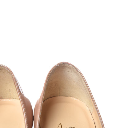 Christian Louboutin Patent Lady Peep 150 Pumps 35 Nude 11 of 12