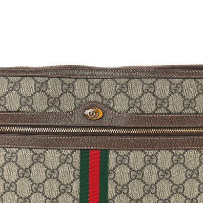 Gucci GG Supreme Monogram Large Ophidia Pouch Clutch Brown 8 of 8
