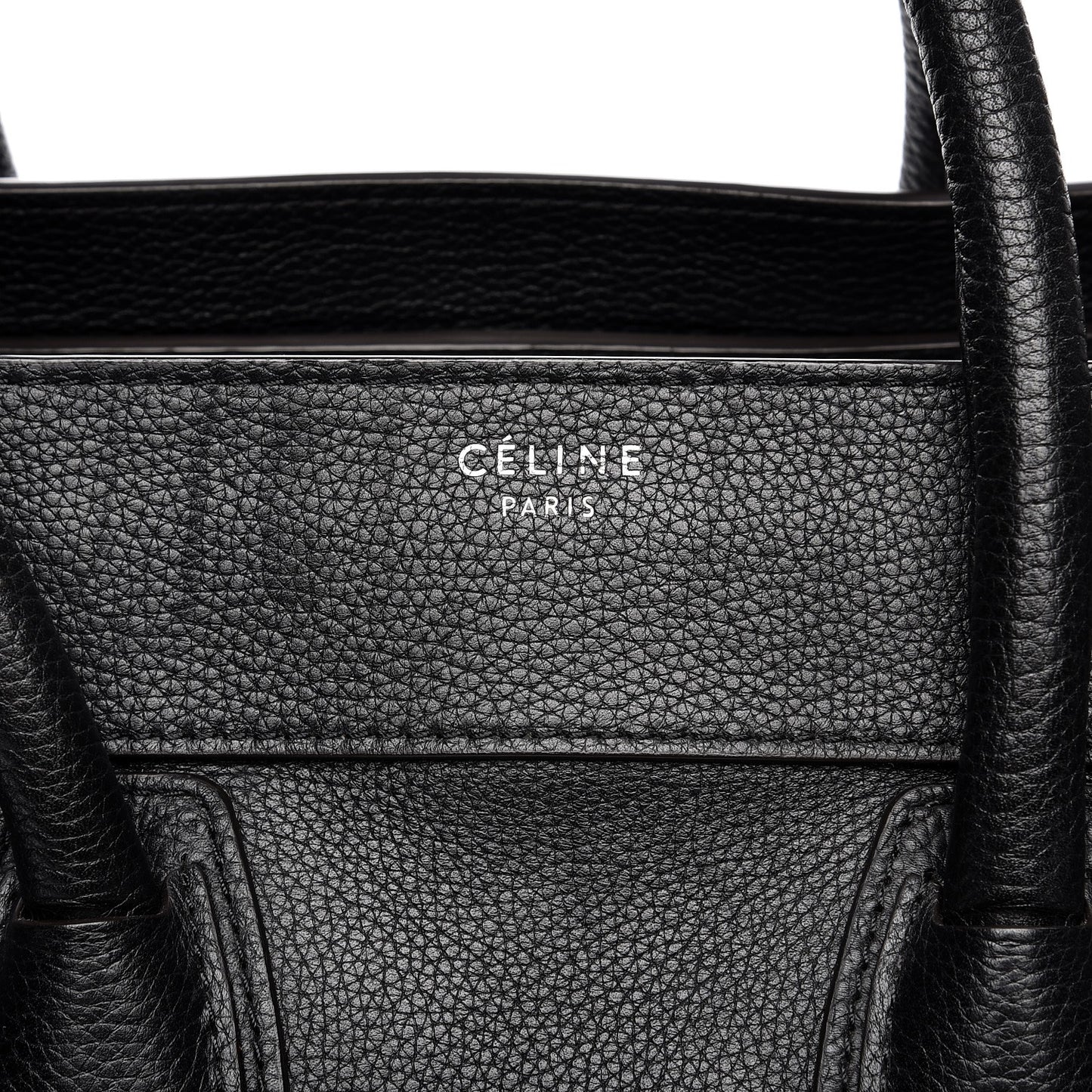 Drummed Calfskin Mini Luggage Black