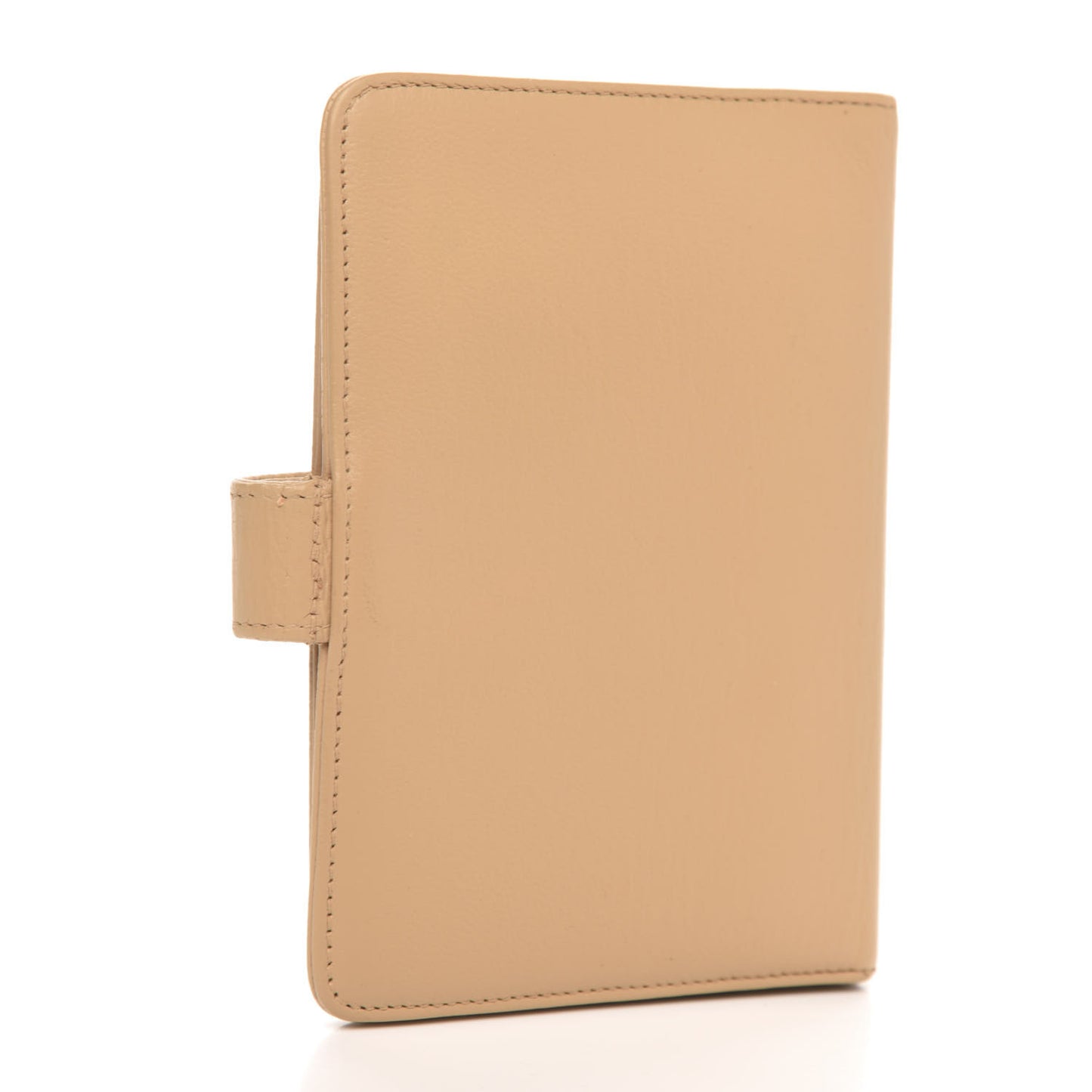 Goatskin Small Ring Agenda Planner Beige