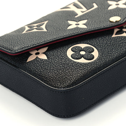 Louis Vuitton Empreinte Monogram Giant Felicie Pochette Black Beige 8 of 9