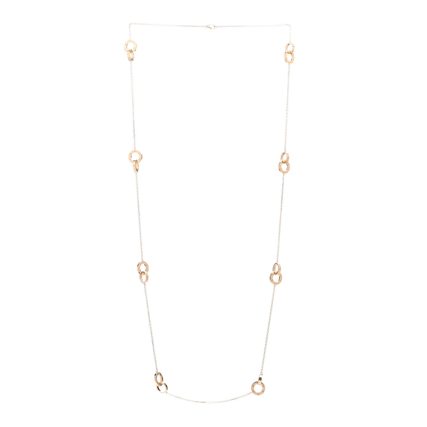 18K Yellow Gold LOVE Long Station Necklace