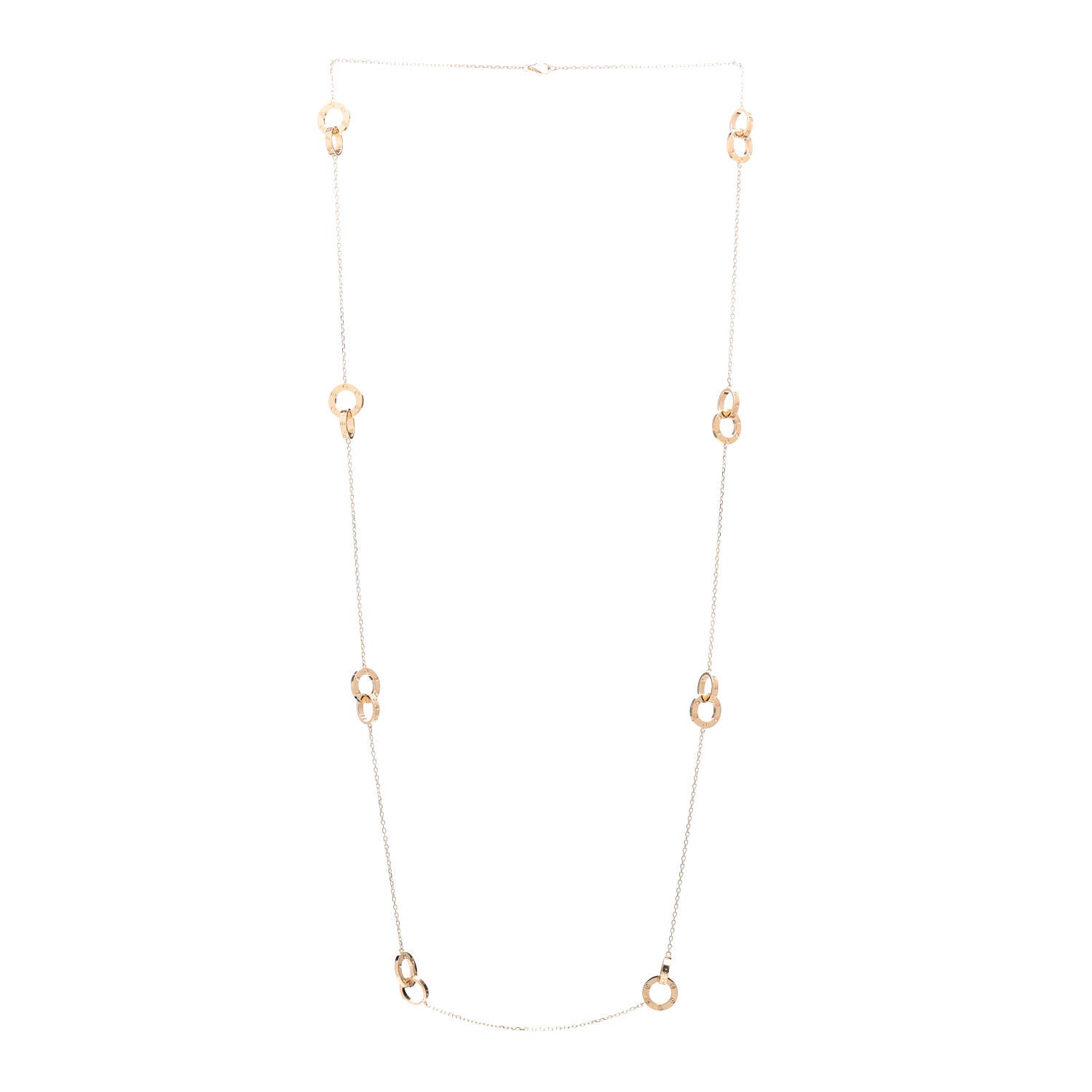 Cartier 18K Yellow Gold LOVE Long Station Necklace 3 of 4