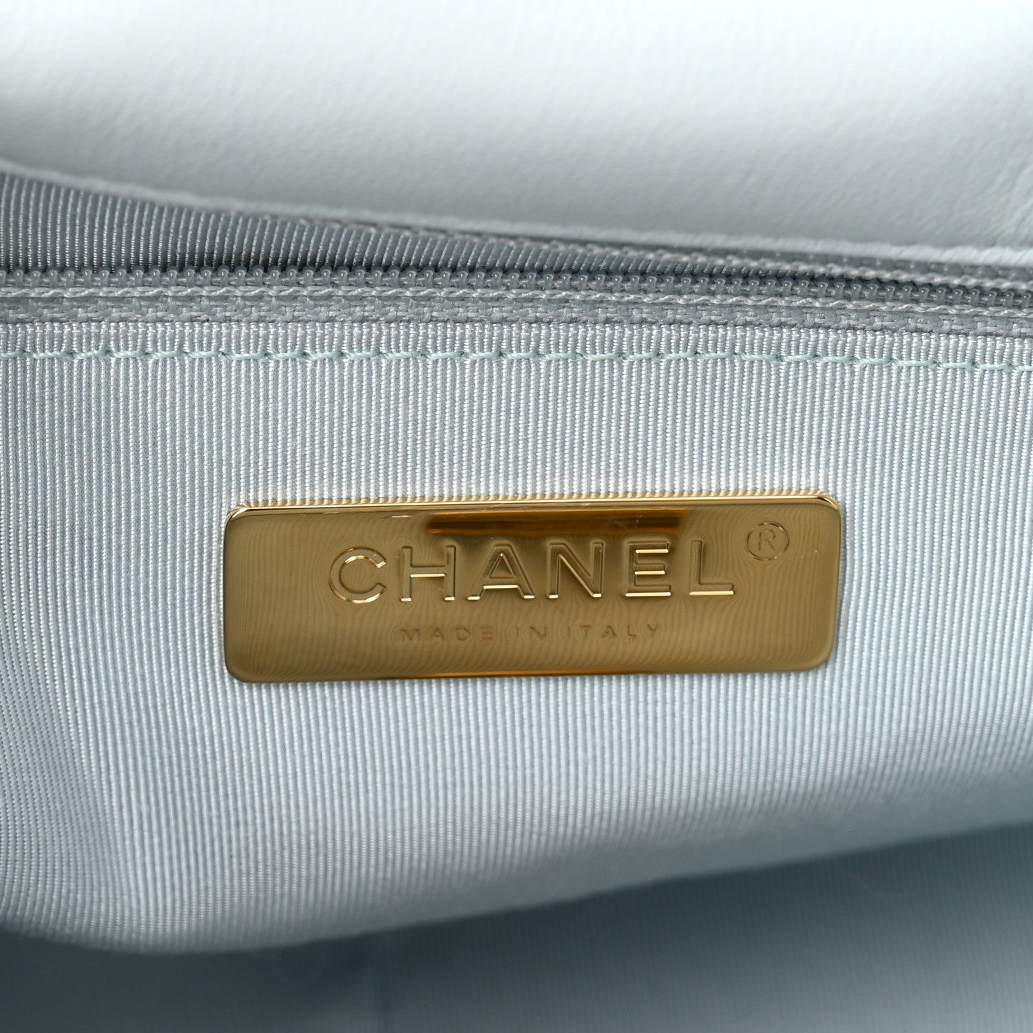 Chanel Lambskin Quilted Medium Chanel 19 Flap Light Blue 6 of 11