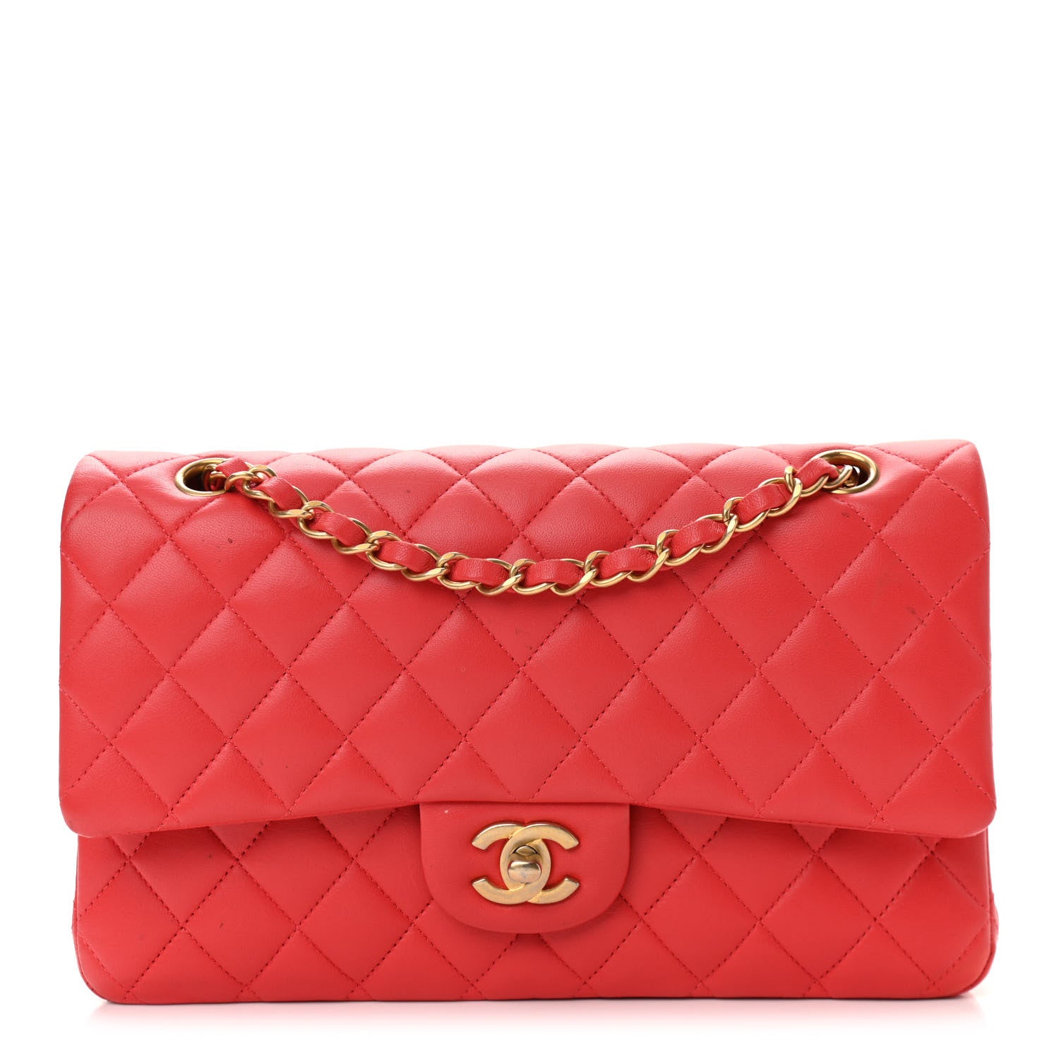 Chanel Lambskin Quilted Medium Double Flap Red 1 of 16