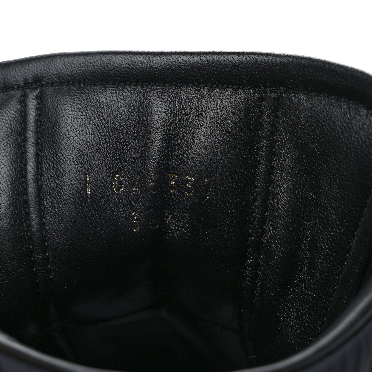 Calfskin Nylon CC Lace Up Ankle Snow Boots 36.5 Black