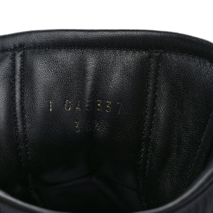 Chanel Calfskin Nylon CC Lace Up Ankle Snow Boots 36.5 Black 8 of 9