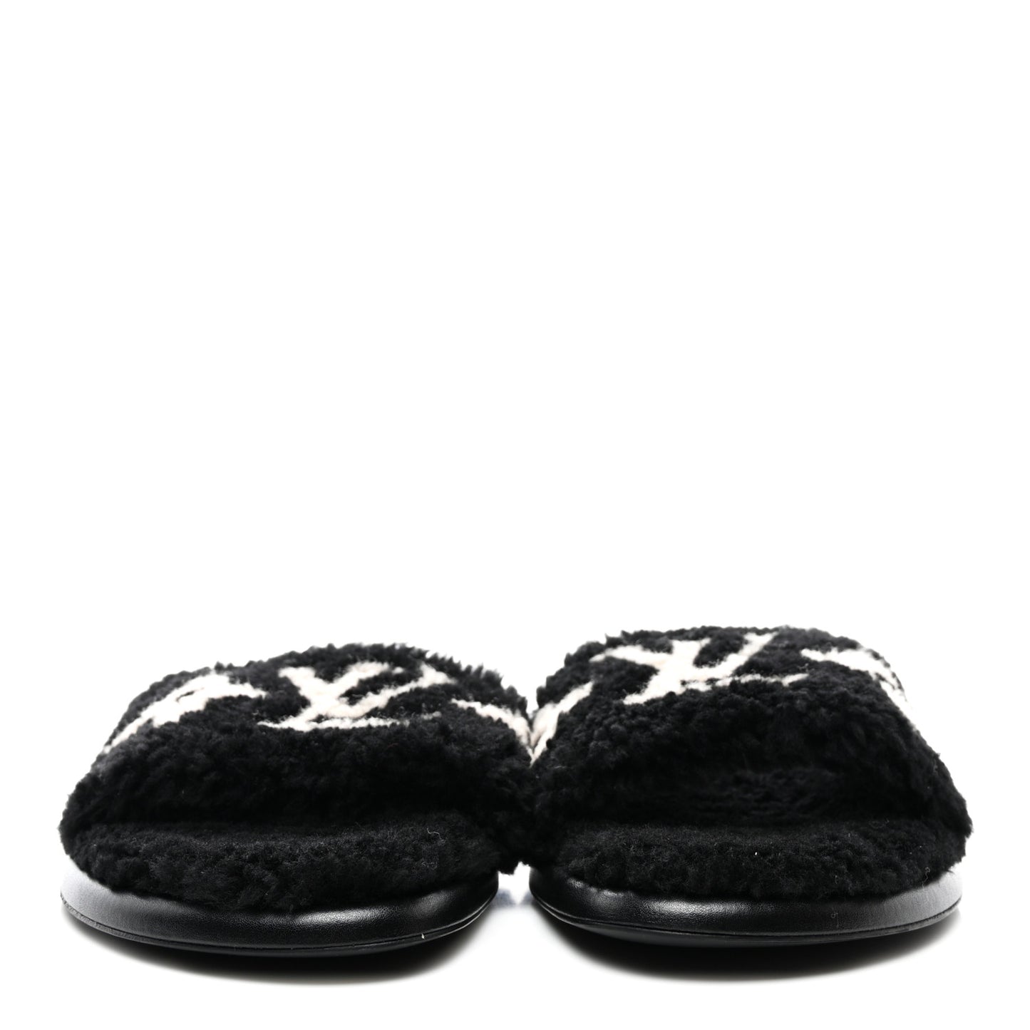 Shearling Magnetic Flat Mule 38 Black