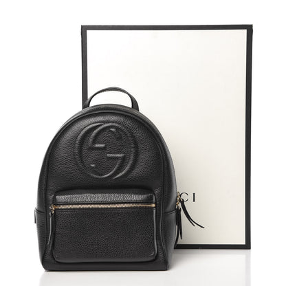 Gucci Pebbled Calfskin Soho Chain Backpack Black 10 of 10