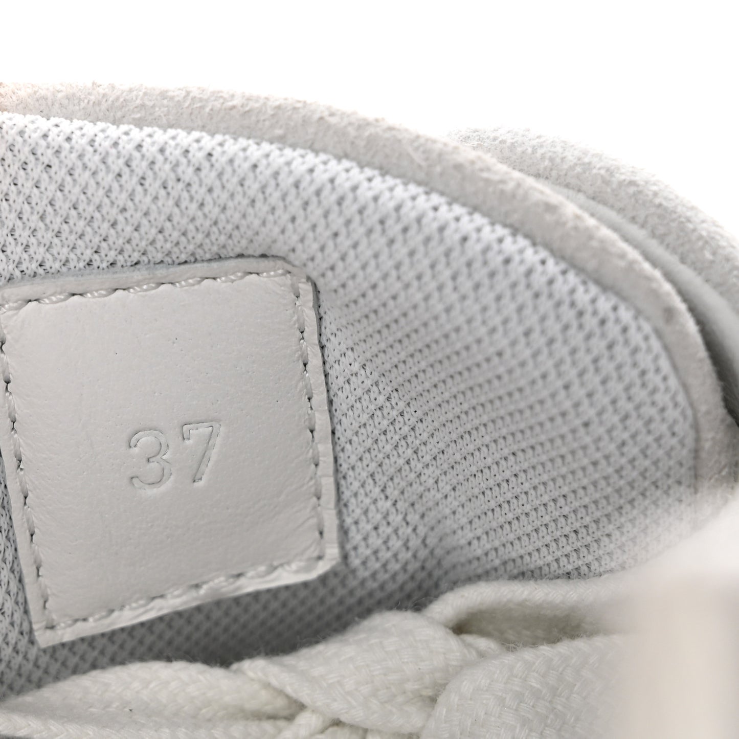 Technical Mesh Suede Goatskin Bouncing Sneakers 37 White