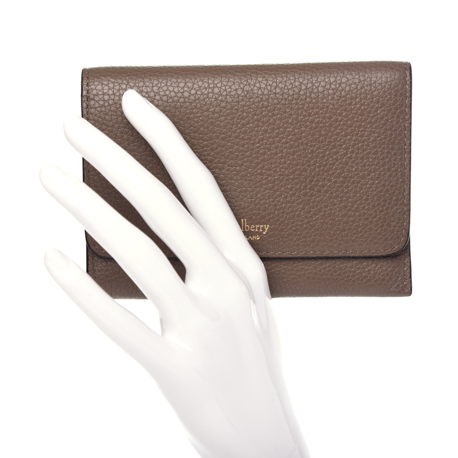 Mulberry Small Classic Grain Continental Key Coin Pouch Clay 2 of 8
