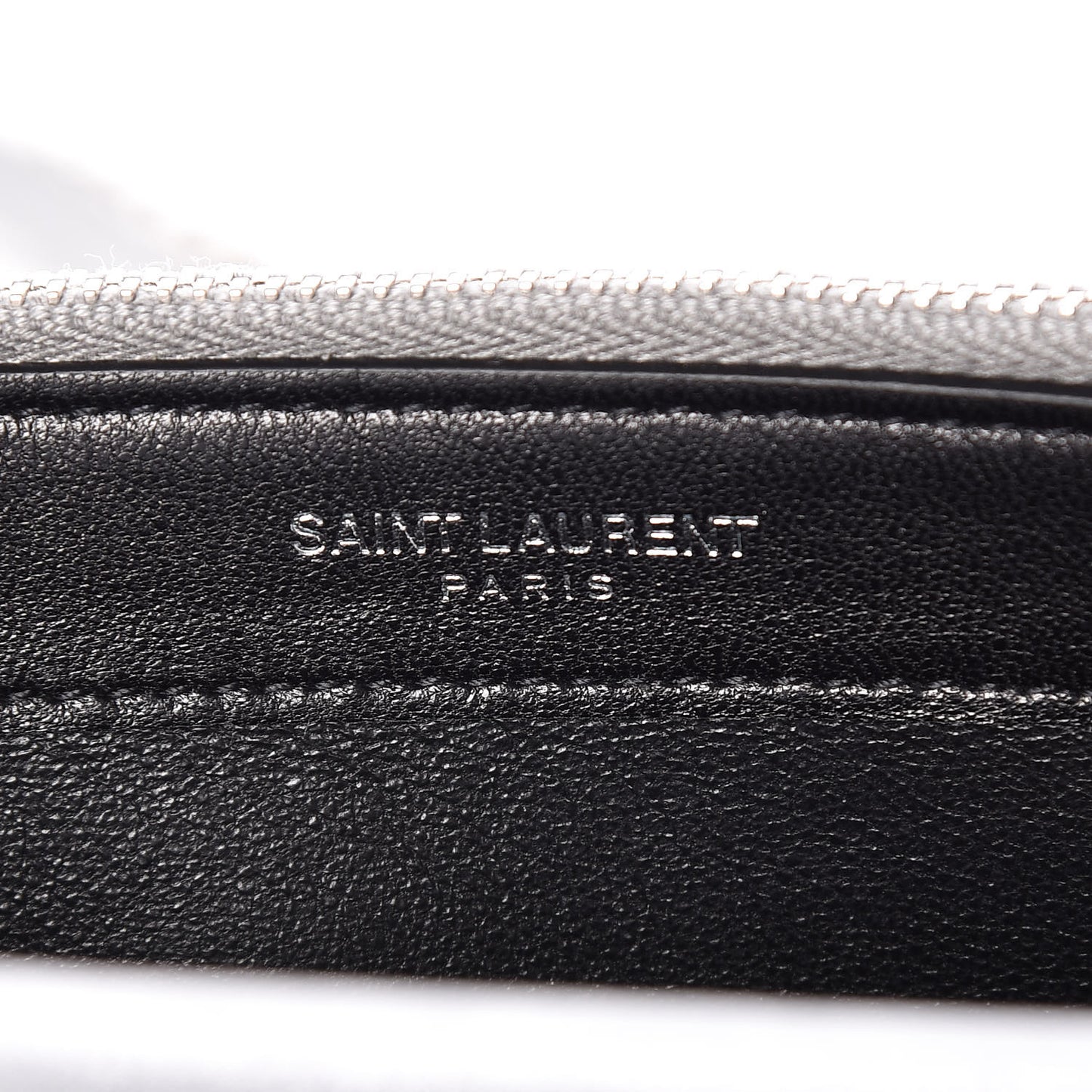 Metallic Fabric Monogram Envelope Chain Wallet Silver